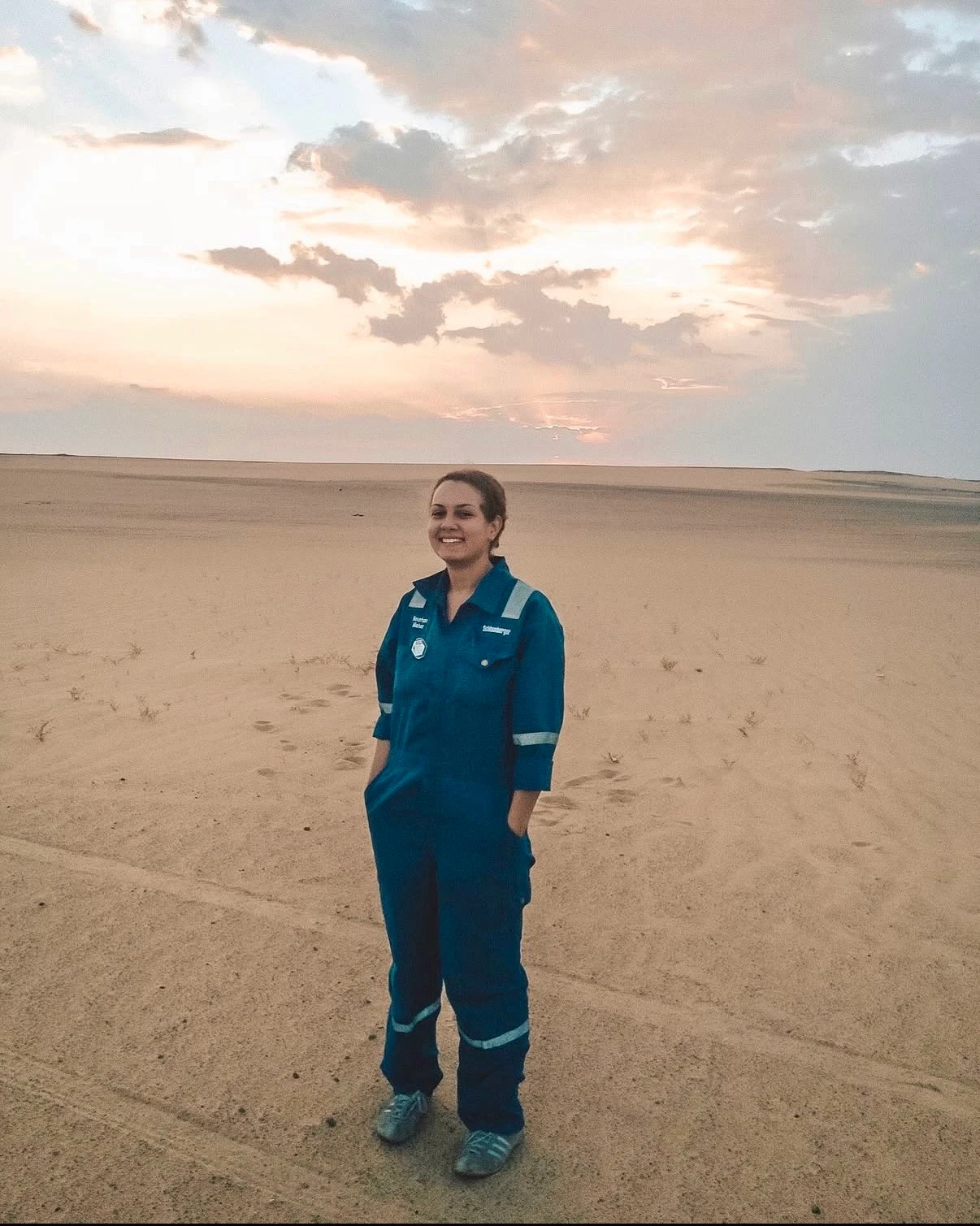 Nourhan Maher in the desert during her years in technology leadership